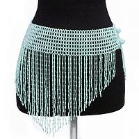 BAB-SK2 Sexy Beaded Teal V-Skirt