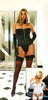 EM-4876 Satin Strapless Sexy Corset with Boning Set