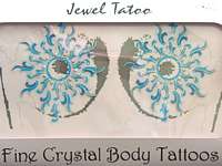 HP555C-Ornate Different Colors Nipple Tattoos