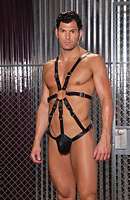 EM-L9132 Leather Harness with Attached Pouch