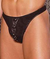 EM-L9140 Leather Thong with Studs and Ring