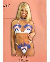 PL-L111 Flashing lighted feather thong set